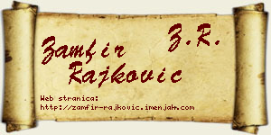 Zamfir Rajković vizit kartica